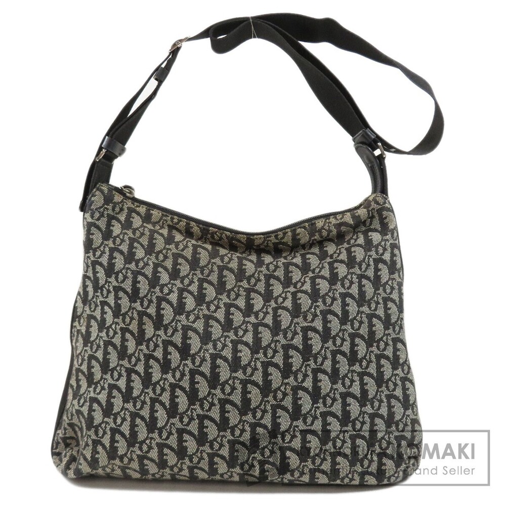 Christian Dior logo motif shoulder bag canvas